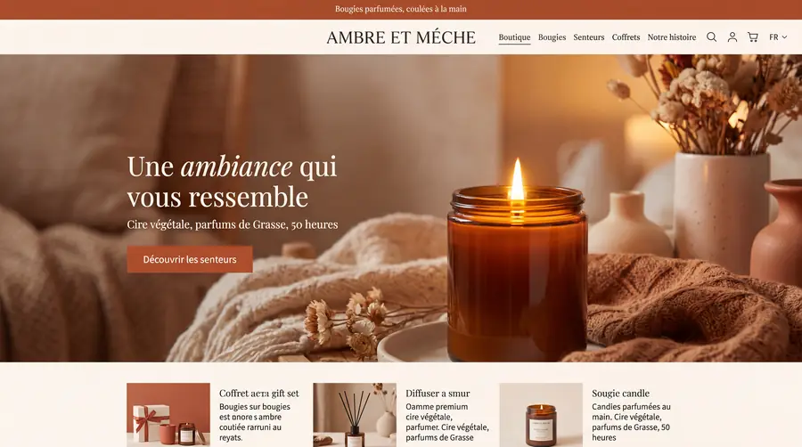 Modèle de boutique AMBRE — Beauté