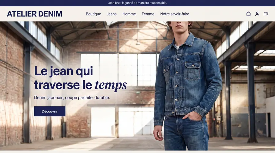 Modèle de boutique ATELIERDENIM — Mode