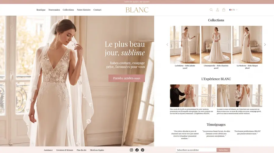 Modèle de boutique BLANC — Mode