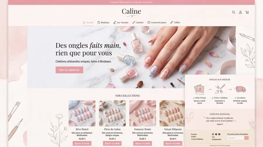 Modèle de boutique CALINE — Beauté