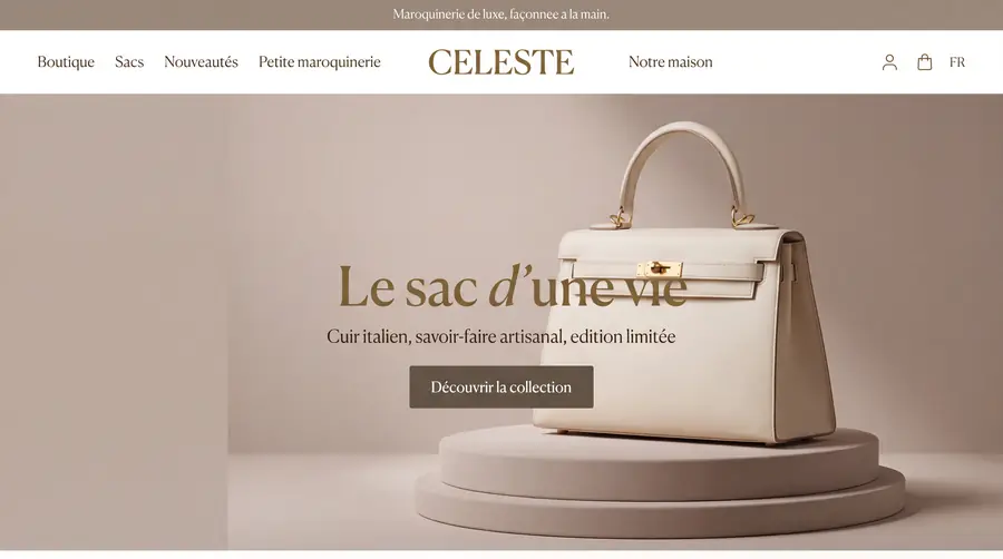 Modèle de boutique CELESTE — Mode