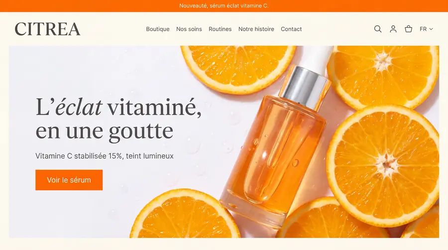 Modèle de boutique CITREA — Cosmétique