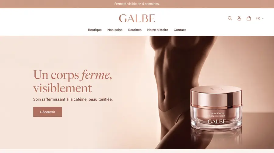 Modèle de boutique GALBE — Cosmétique
