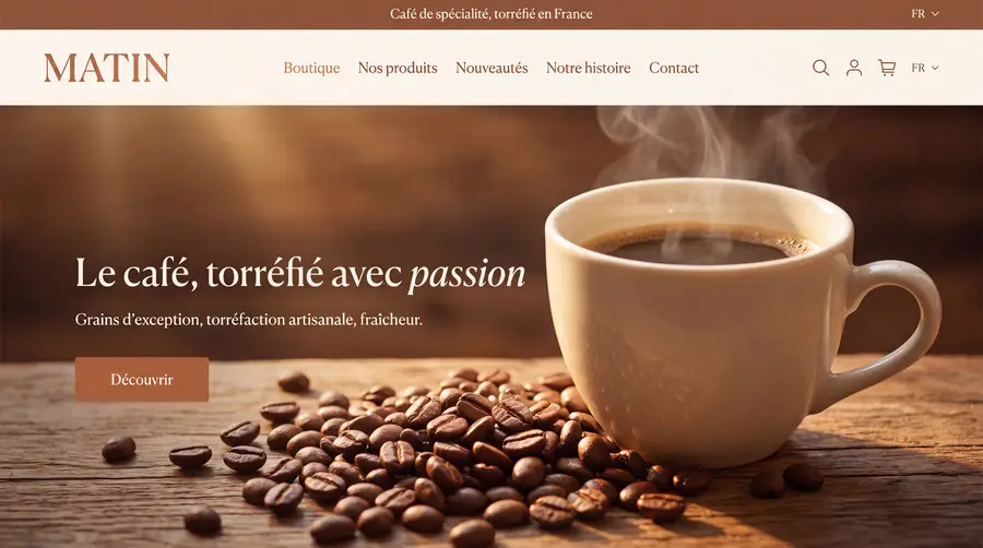 Modèle de boutique MATIN — Lifestyle