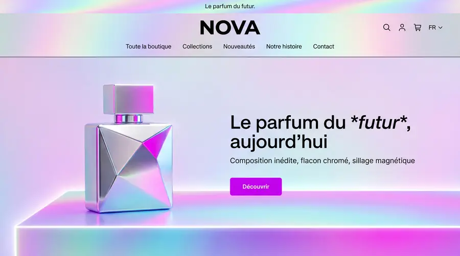 Modèle de boutique NOVA — Concept