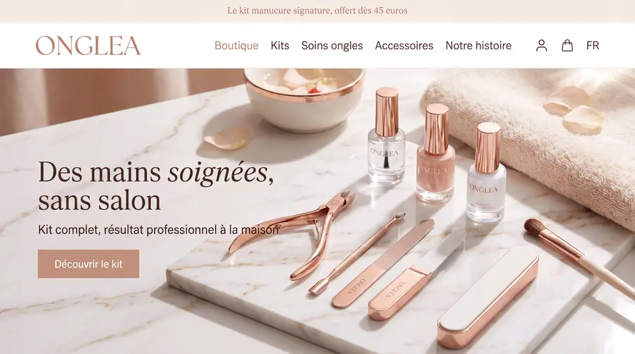 Modèle de boutique ONGLEA — Beauté