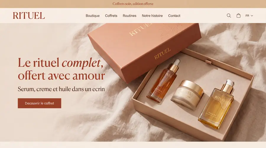 Modèle de boutique RITUEL — Cosmétique