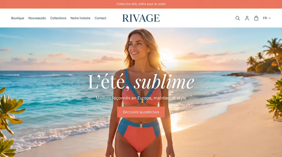 Modèle de boutique RIVAGE — Mode